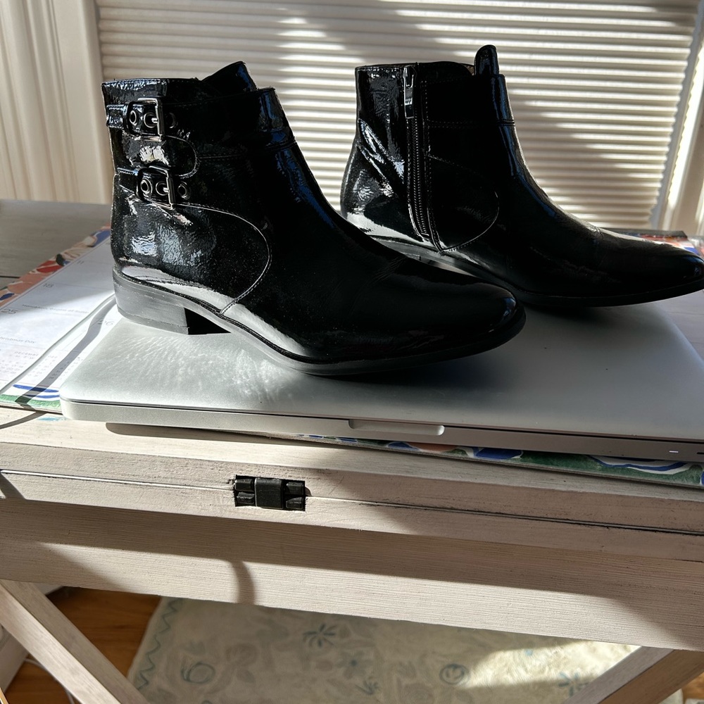 Black Patent leather Franco Sarto Booties